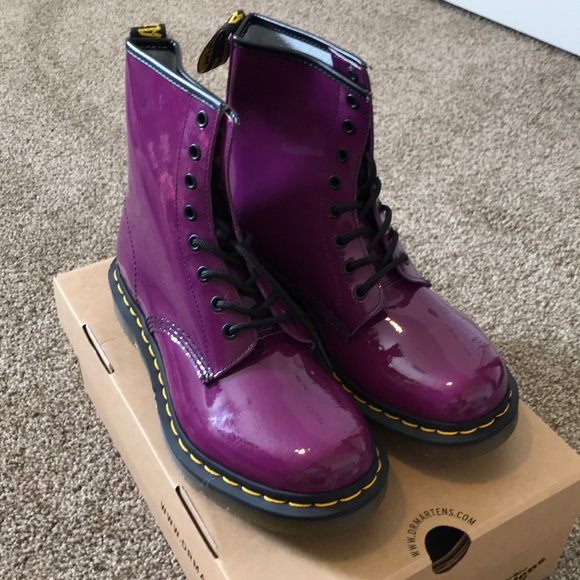 purple patent dr martens